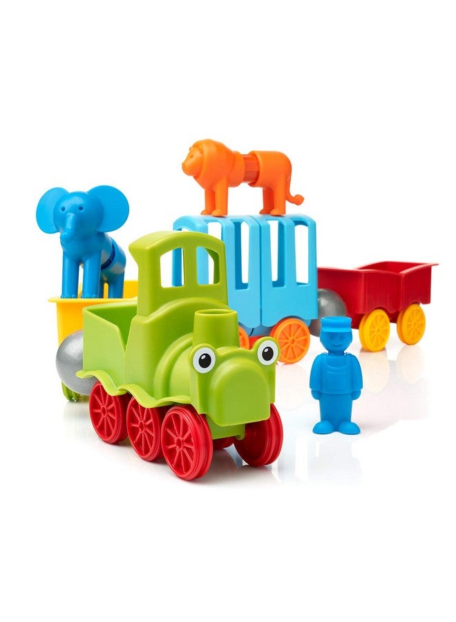 SmartMax SmartMax My First Animal Train STEM Magnetic Discovery Play Set with Moving Train and Soft Animals for Ages 1-5  - Image 4