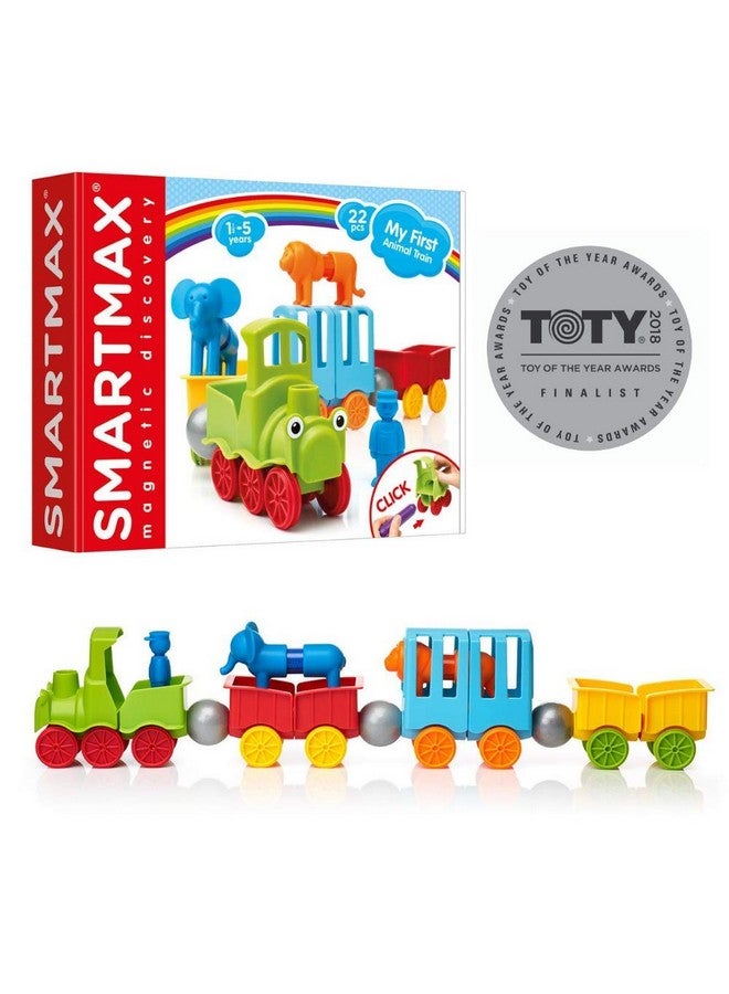 SmartMax SmartMax My First Animal Train STEM Magnetic Discovery Play Set with Moving Train and Soft Animals for Ages 1-5  - Image 1