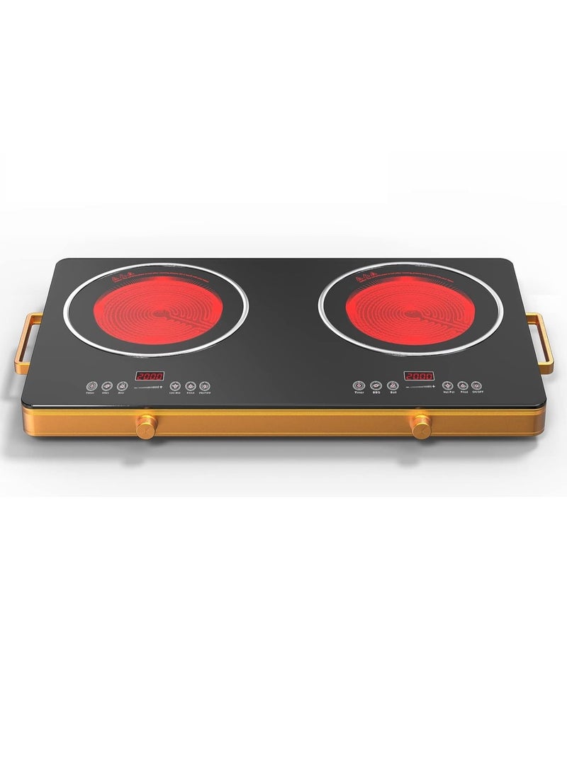 Silver Crest New Intelligent Electric Ceramic Stove, Double Burner Infrared Cooker Hot Plates, Electric Ceramic Oven SC-7032 for All Pots - Image 1