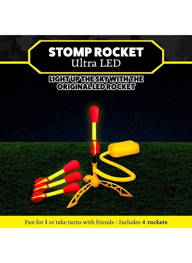 Stomp Rocket Stomp Rocket Ultra LED Rocket Launcher for Kids, 4 LED Foam Tipped Rockets - Fun Backyard & Outdoor Kids Toys Gifts for Boys & Girls - Toy Foam Blaster Set - Multi-Player Adjustable Launch Stand  - Image 2