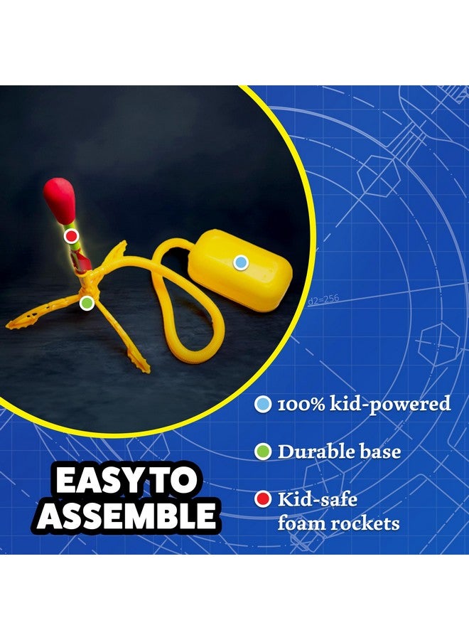 Stomp Rocket Stomp Rocket Ultra LED Rocket Launcher for Kids, 4 LED Foam Tipped Rockets - Fun Backyard & Outdoor Kids Toys Gifts for Boys & Girls - Toy Foam Blaster Set - Multi-Player Adjustable Launch Stand  - Image 5