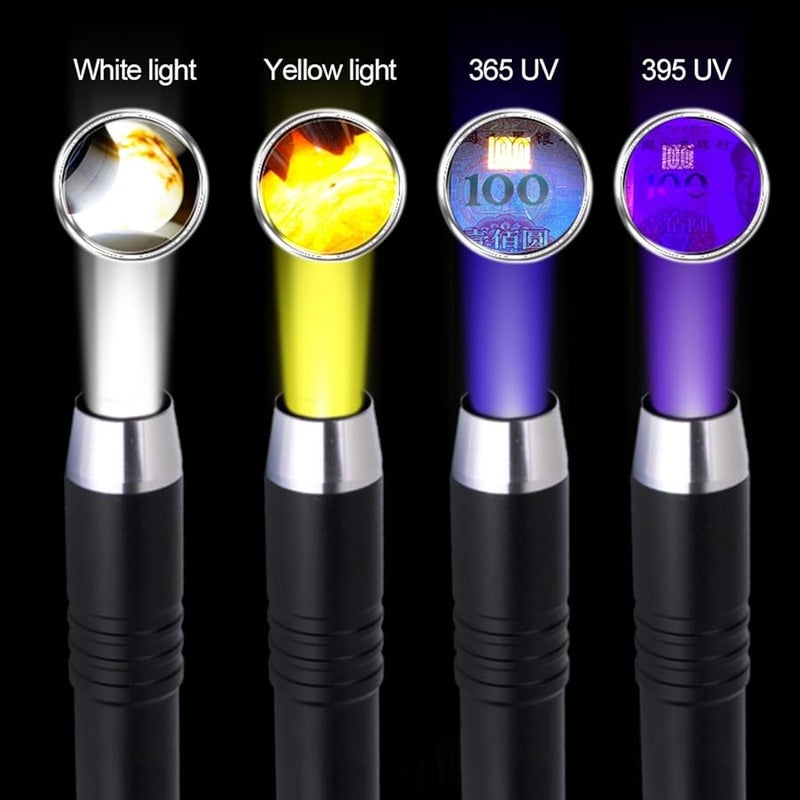 LED Flashlight 3 Light Sources Portable Identification Torch For Gemstones Jewelry Amber Money - Image 5