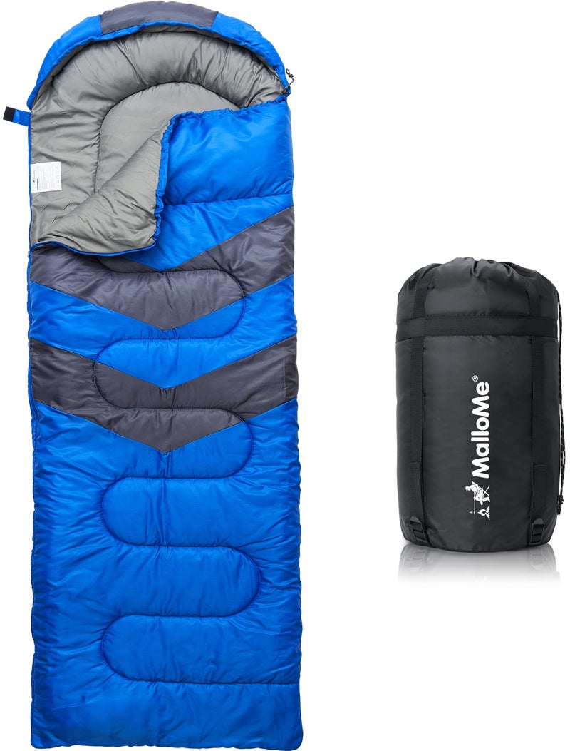 MalloMe Sleeping Bags for Adults Cold Weather & Warm - Backpacking Camping Sleeping Bag for Kids 10-12, Girls, Boys - Lightweight Compact Camping Essentials Gear Accessories Hiking Sleep Must Haves - Image 1