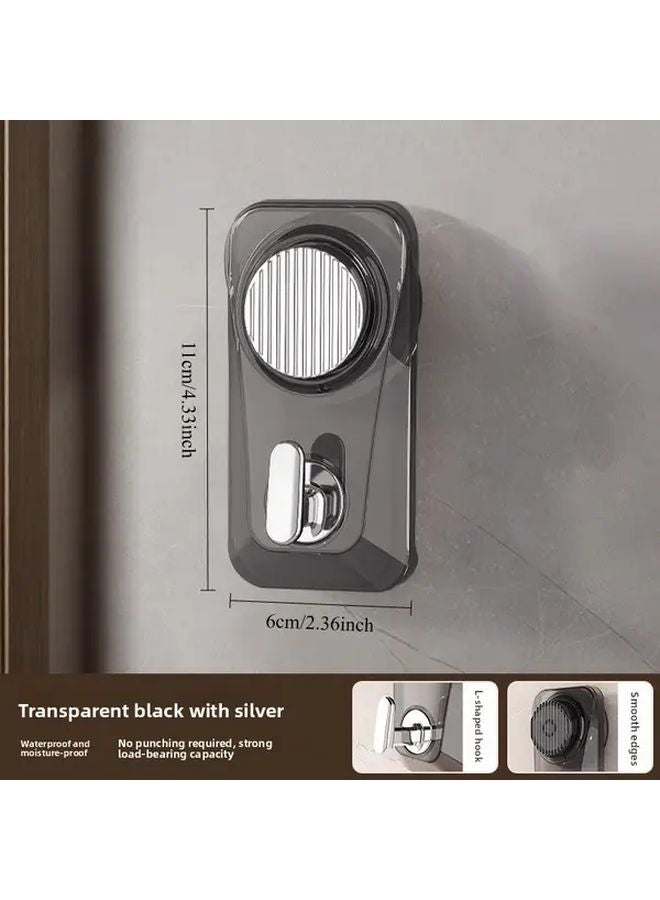 Square Transparent Suction Cup Hook No Drill Installation Removable Bathroom Wall Organizer - Image 3