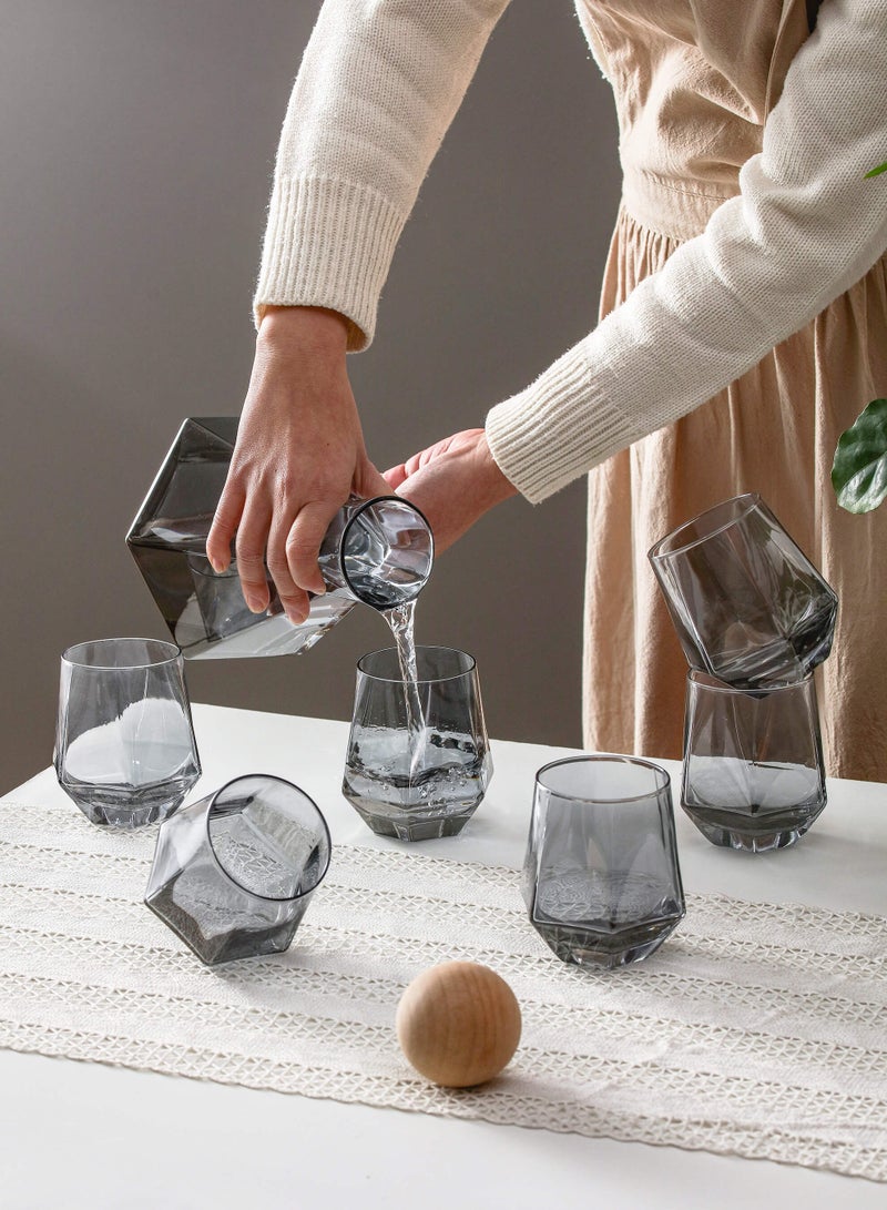 Shuer Pack Of 7 Glass Water Bottle Set Clear 1.2Liters  - Image 2