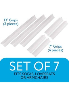 IMPRESA Sofa Slipcover Tucks 7 Pieces Slipcover Grips For Sofa Essential Slipcover Stays To Keep Sofa Covers In Place Fit Most Sofas & Armchairs Great For Pet Owners 3 Pieces 13” Long & 4 Pieces 7” Long  - Image 4