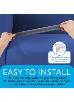 IMPRESA Sofa Slipcover Tucks 7 Pieces Slipcover Grips For Sofa Essential Slipcover Stays To Keep Sofa Covers In Place Fit Most Sofas & Armchairs Great For Pet Owners 3 Pieces 13” Long & 4 Pieces 7” Long  - Image 5