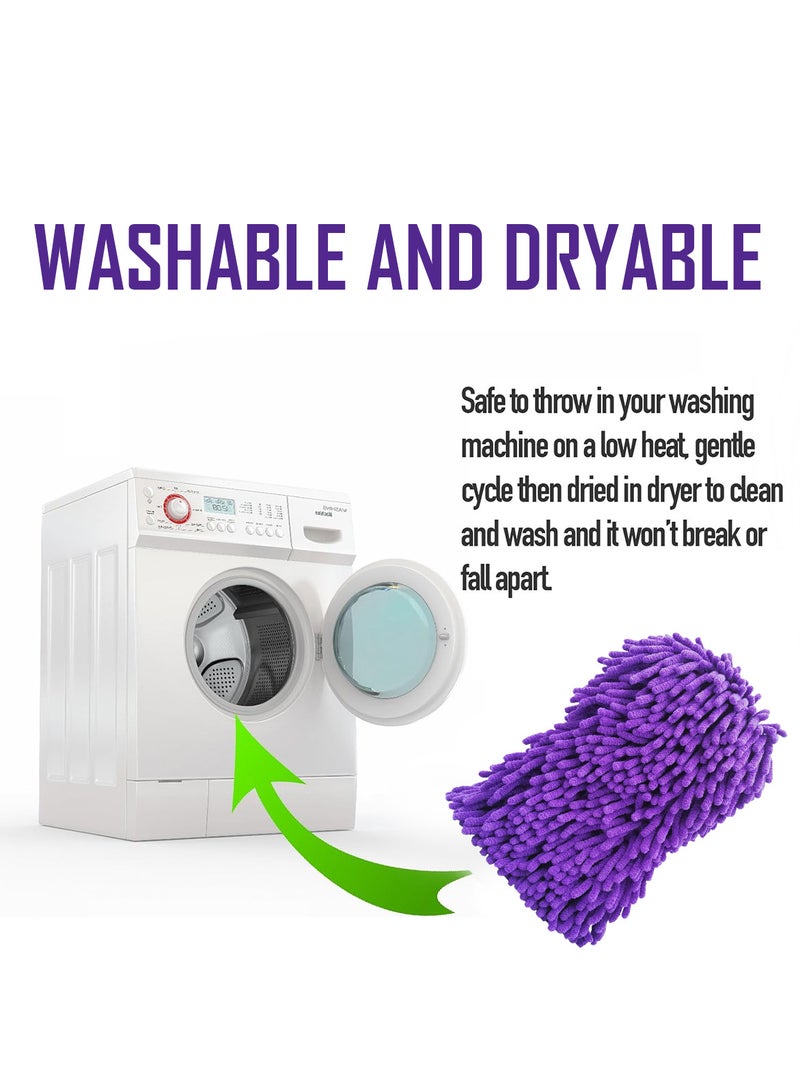 FAJ 2-in-1 Microfiber Car Wash Pad , Chenille Sponge for Car Cleaning and Drying 800G003 - Image 4