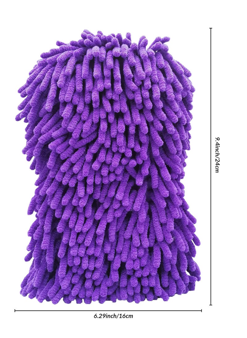 FAJ 2-in-1 Microfiber Car Wash Pad , Chenille Sponge for Car Cleaning and Drying 800G003 - Image 5