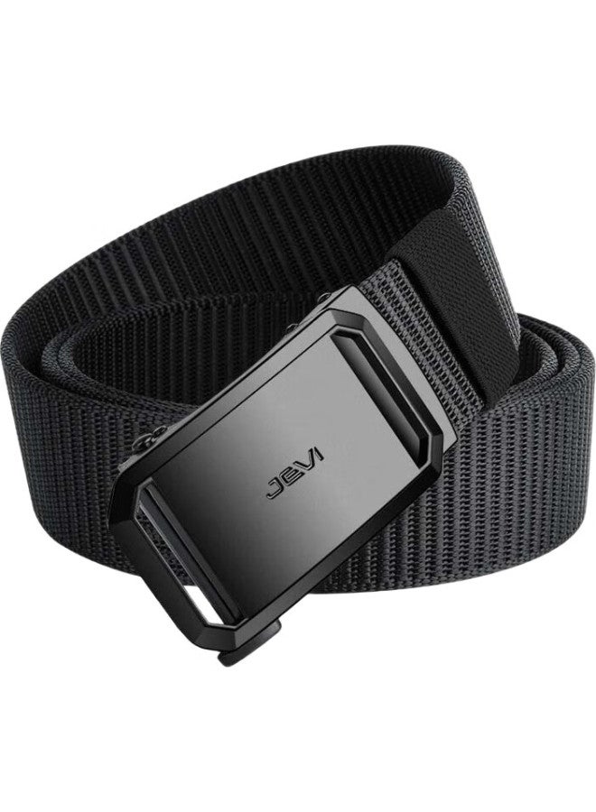 JEVI Jiweinanshi Canvas Automatic Buckle Belt, Nylon Casual Denim Waistband, Tactical Belt For Young People, Birthday Gift - Image 1