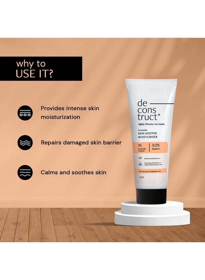 Deconstruct Deconstruct Skin Soothe Moisturizer | 1% Ceramides + 0.2% Bisabolol | Ceramide Barrier Repair | Soothing | For Very Dry to Combination Skin | Deep Moisturization & Hydration | 50 gm  - Image 2