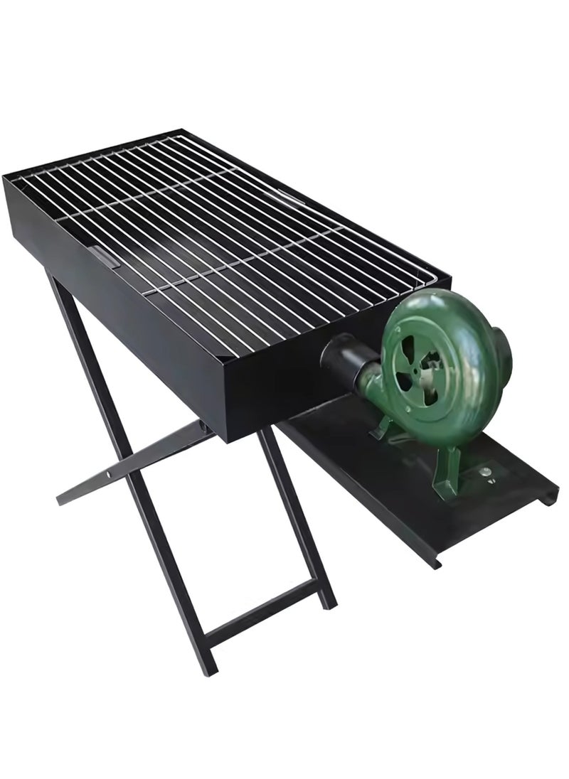 Manful Outdoor Folding Charcoal Barbecue BBQ Grill Portable Camping Table for Grill with Air-Blower  - Image 1