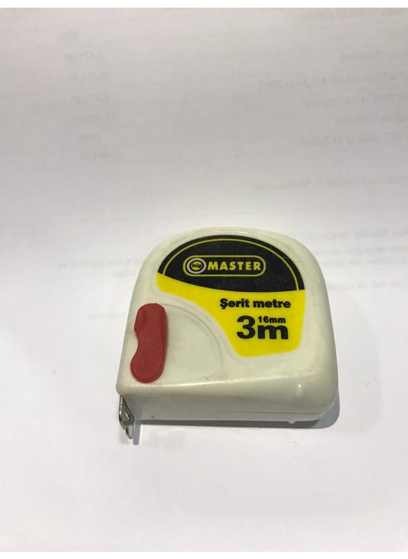 Big Master Tape Measure 3m - White 