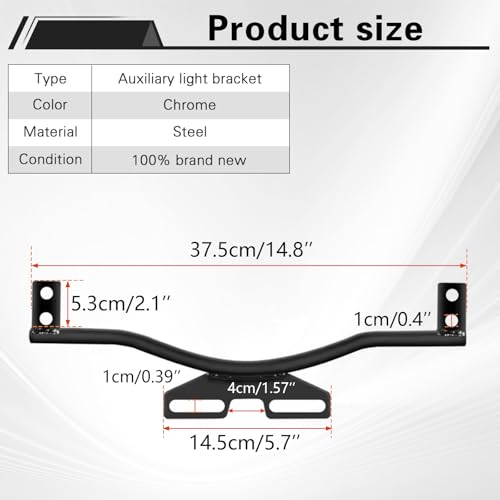 SKTYANTS Motorcycle Light Bracket Bar Driving Spot Fog Passing Turn Signal Light Bracket bar Compatible with Dyna Super Glide Road Honda Suzuki Yamaha Kawasaki(Black) - Image 5