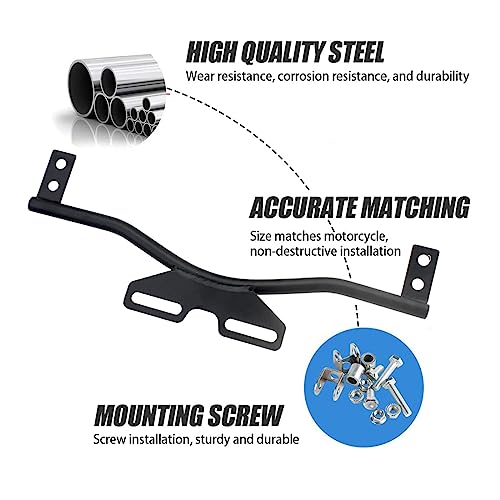 SKTYANTS Motorcycle Light Bracket Bar Driving Spot Fog Passing Turn Signal Light Bracket bar Compatible with Dyna Super Glide Road Honda Suzuki Yamaha Kawasaki(Black) - Image 3