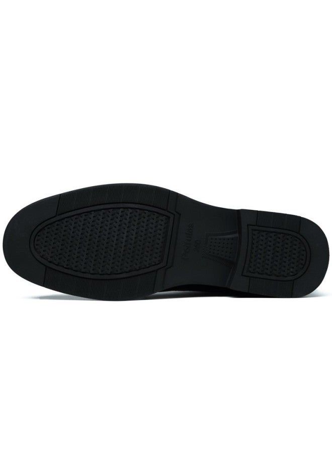 Poitulas Botulaisi Men's Leather Shoes, British Style Slip-on Business Casual Shoes, Lightweight Soft-soled Formal Shoes, 9526 Black, Size 44 - Image 5