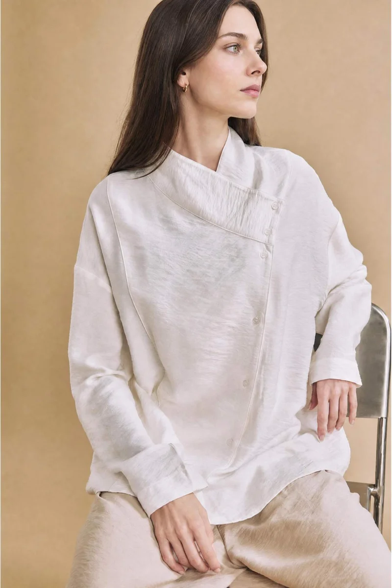 Defacto Relax Fit Long Sleeve White Tunic