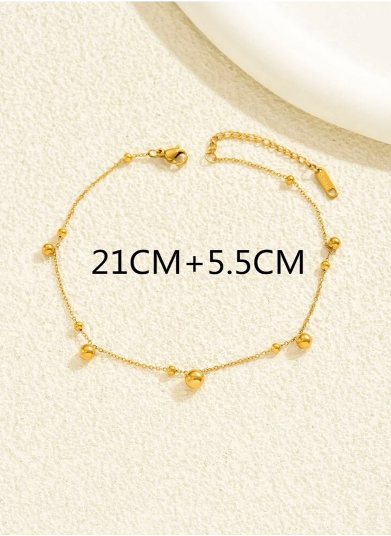 Equal - Stainless Steel Gold Plated Anklet - Image 1
