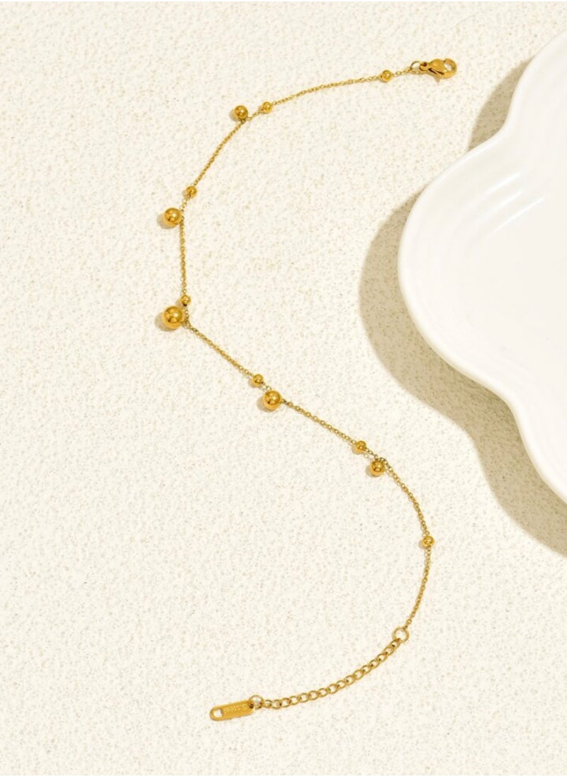 Equal - Stainless Steel Gold Plated Anklet - Image 1