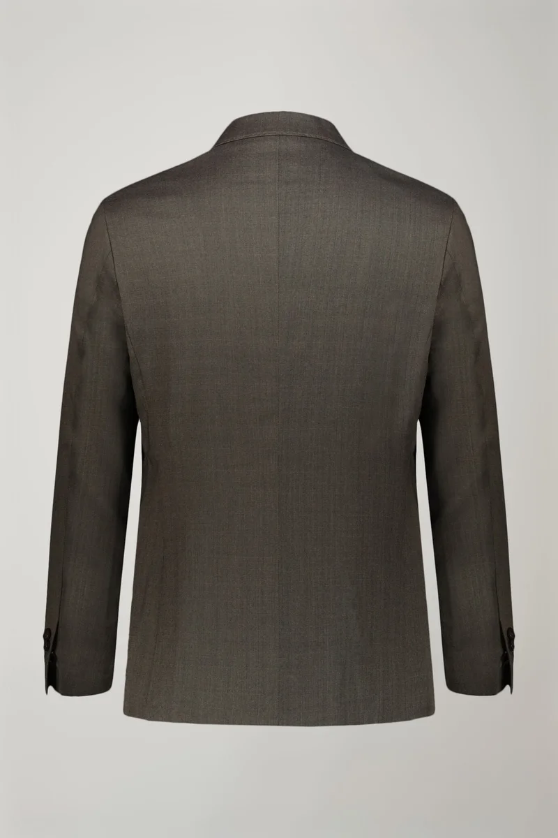 دوبل غانغر Regular fit single-breasted suit in prince of wales fabric - Brown