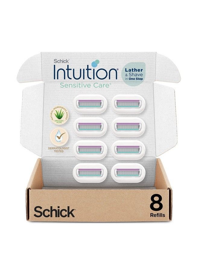 Intuition Schick Intuition Refill Razors For Women Sensitive Skin Intuition Razor Blades Refill With Organic Aloe 8 Count Razor Refills  - Image 2