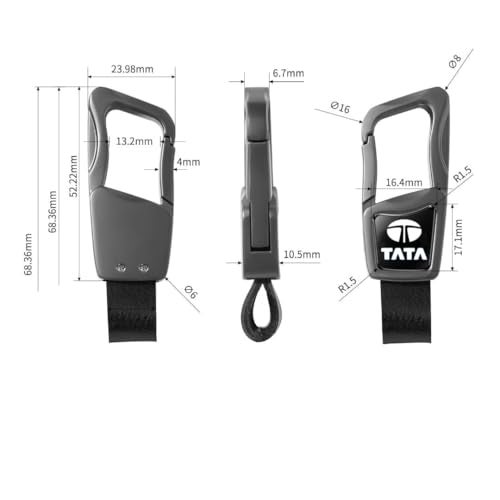 Contacts Car Keychain for Tata – Premium Leather Key Holder with Durable Metal Clip | Stylish & Secure Keychain for Men & Women - Image 5