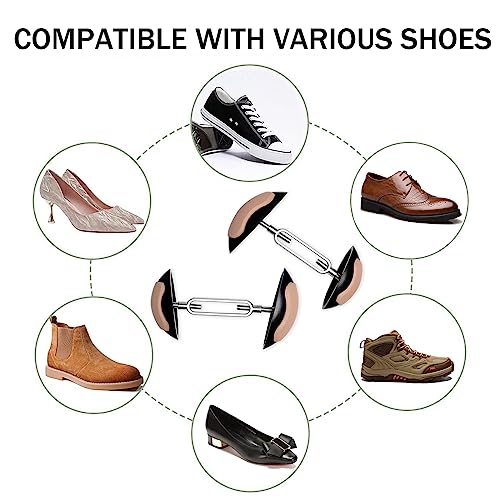kupnos Shoe Stretchers Women Men, Non-Slip Shoe Widener Expander Trees for Men Women Wide Feet Adjustable 1 Pair (Black) - Image 4