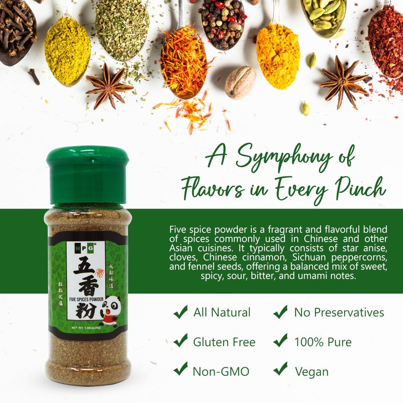NPG Authentic Chinese Five Spice Blend 1.05 oz, Gluten Free, All Natural Ground Chinese 5 Spice Powder, No Preservatives No MSG, Mixed Spice Seasoning for Asian Cuisine & Stir Fry - Image 5