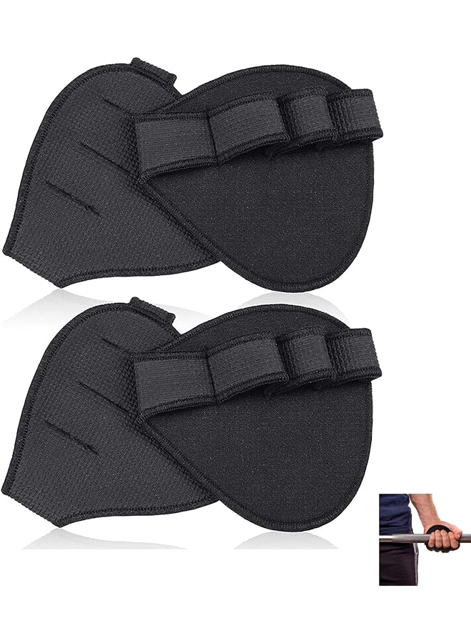 X spring Neoprene Grip Pads 2 Pairs Non Slip Gym Accessories for Weight and Calisthenics Weight Lifting Grips with Finger Loops Perfect Alternative to Workout Gloves for Men Women - Image 1