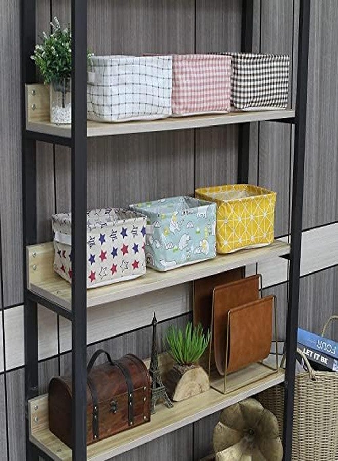 AZARIA Foldable Storage Box Canvas Fabric Baskets For Organizing With Handles, Rectangle Small, Cube, Foldable Multipurpose Box, Closet, Desk, Baby Storage Organizer (Pack of 2 (Small)) - Image 3