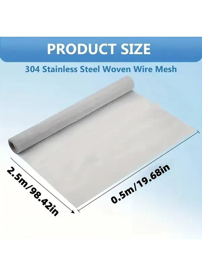 304 Stainless Steel 20 Mesh Screen 0 5x2 5 Meters Garden Pest Protection Net - Image 1