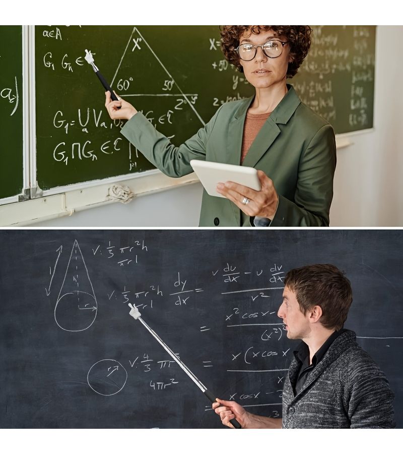 Retractable Teaching Pointer Indicator Stick Adjustable Length Ergonomic Grip No Battery Required Ideal For Classroom Presentation Meeting Lecture Compatible With Smart Whiteboard Projector Whiteboard Designed For Teachers Professors - Image 4
