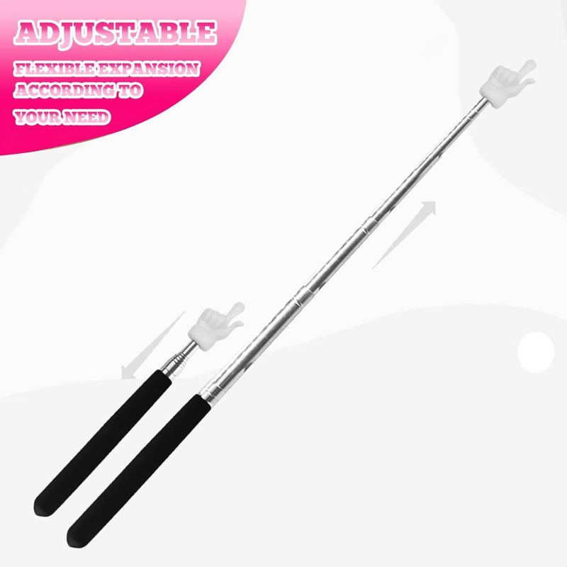 Retractable Teaching Pointer Indicator Stick Adjustable Length Ergonomic Grip No Battery Required Ideal For Classroom Presentation Meeting Lecture Compatible With Smart Whiteboard Projector Whiteboard Designed For Teachers Professors - Image 1