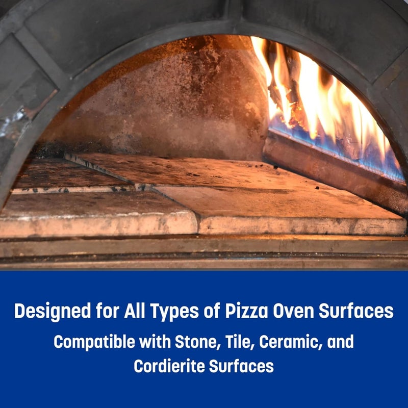 SPARTA Pizza Oven Brush Replacement Head with Crimped Brass Bristles and Stainless-Steel Scraper, Durable, Ideal for Commercial Kitchens, 10 Inches, Wood - Image 5