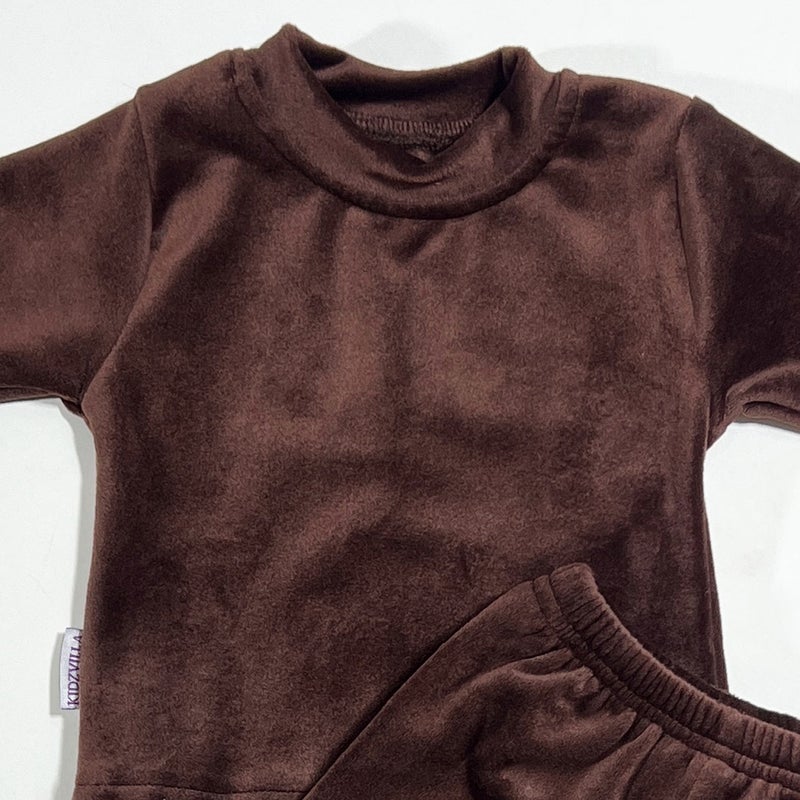 Kidzvilla Newborn Velvet Pajama Set 2PCS 9808 - Image 2