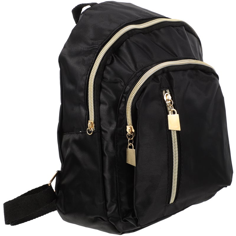 Korean Style Nylon Women Shoulder Bag Fashion Portable Lady Handbag Casual Backpack for Girls (Black) - Image 5