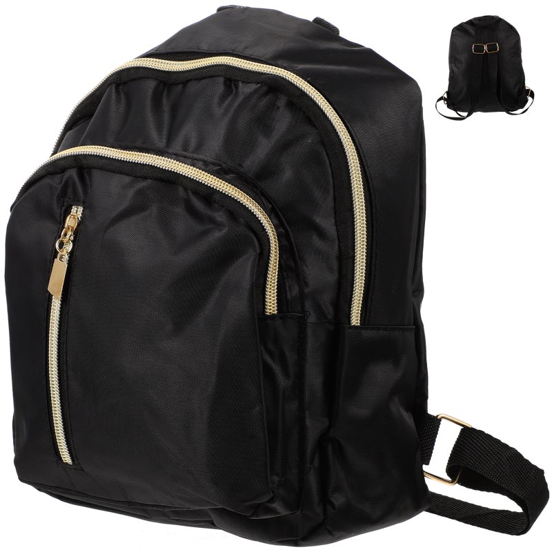Korean Style Nylon Women Shoulder Bag Fashion Portable Lady Handbag Casual Backpack for Girls (Black) - Image 4