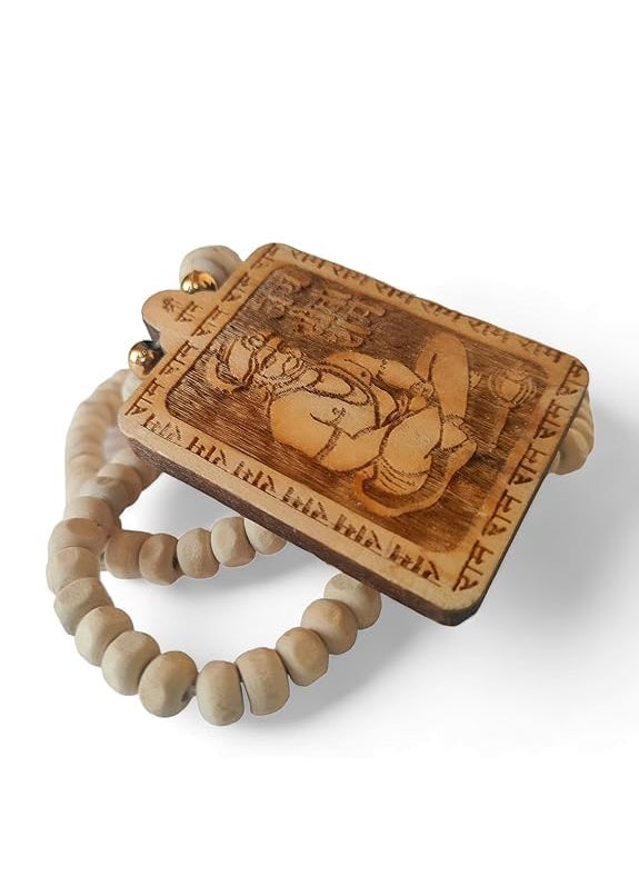 Hoppokart Bageshwar Dham Tulasi kanthi Mala with Hanuman Locket Chain Jay shri Ram Hand Made Original Bageshwar Dham Kanthi Mala Mala For Unisex Adult 1pcs  - Image 4