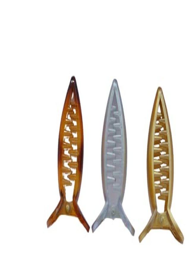 imioxo Daily use banana Hair Clutch/Claws/Clips for Girls and Women Combo of 3 Pieces(IMI_BN3) - Image 3
