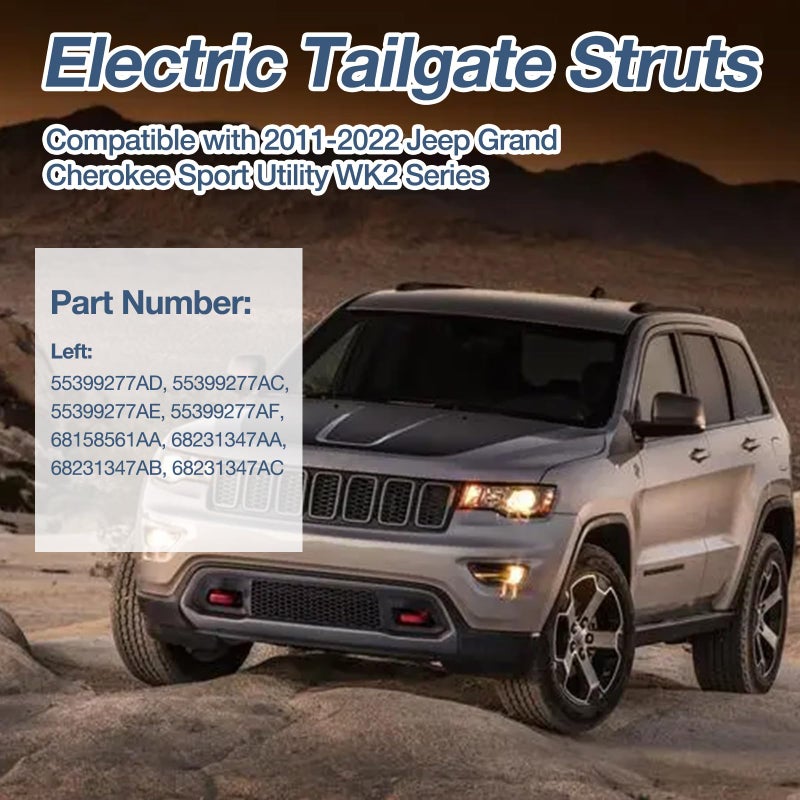 Generic HHGKPVX Left Driver Side Electric Liftgate Strut Compatible with 2011-2022 Jeep Grand Cherokee Sport Utility WK2 Series Power Tailgate Shock Support # 55399277AD 55399277AC  - Image 2