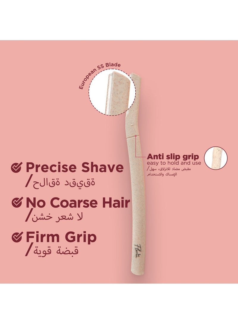 Floren Dermaplaning Tool with Precision Cover, 3ct | Dermaplane Razor, Face Razors for Women, Eyebrow Razor, Facial Razor, Dermaplaning Razor, Womens Face Razor, Peach Fuzz Remover - Image 5