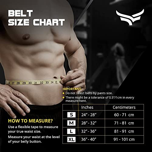 XTRIM Wings 6-Inches Unisex Weightlifting Gym Belt Ultra-Light Foam Core for Fitness Workout, Double Belt Contoured Design, Reinforced Stitching for Durability, Hook & Loop Closure (Black, Large) - Image 4