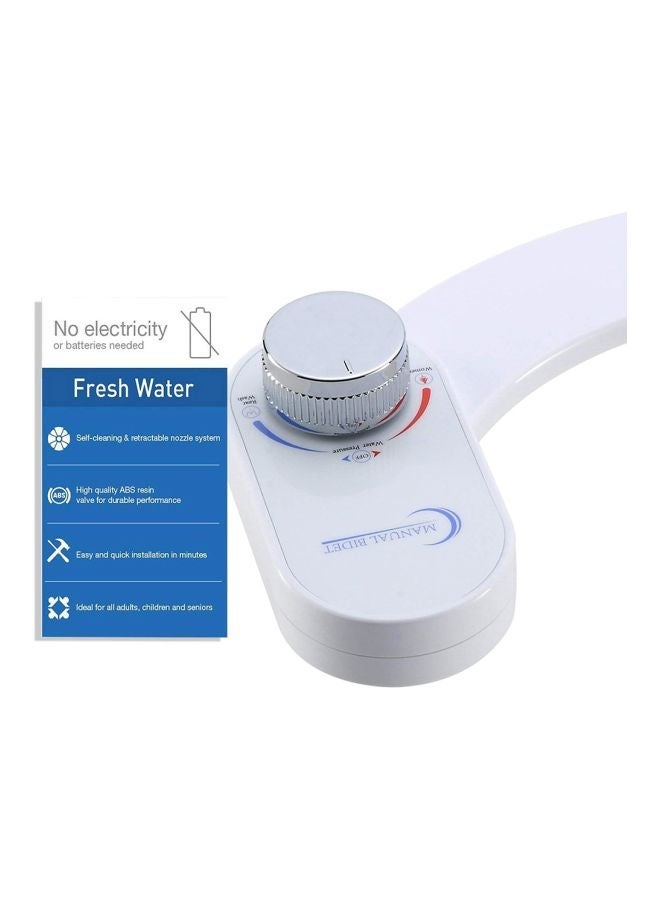 NIBEMINENT Adjustable Single Nozzle Toilet Bidet White - Image 5