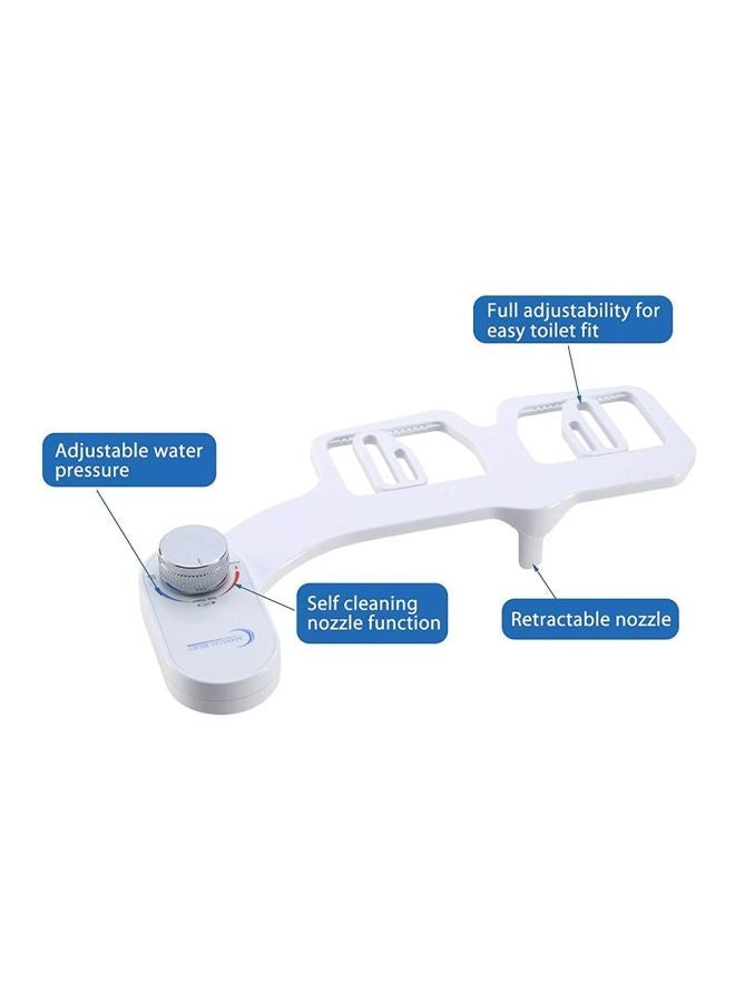 NIBEMINENT Adjustable Single Nozzle Toilet Bidet White - Image 4
