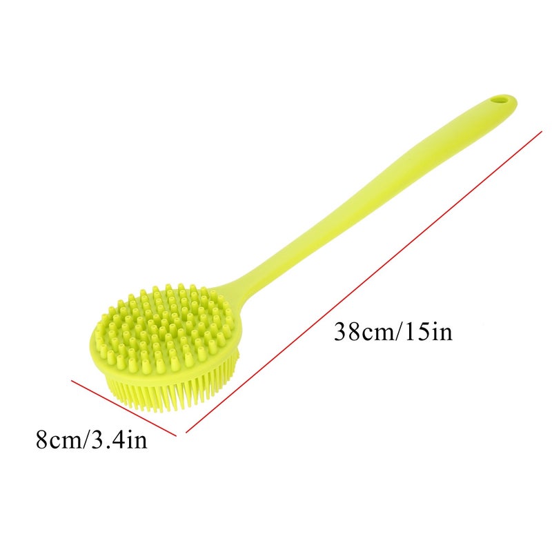 Silicone Soft Long Handle Shower Exfoliating Brush Body Scrubber Bath Shower Massage Brush - Image 5