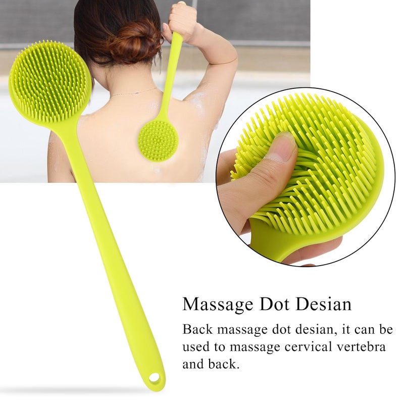 Silicone Soft Long Handle Shower Exfoliating Brush Body Scrubber Bath Shower Massage Brush - Image 2