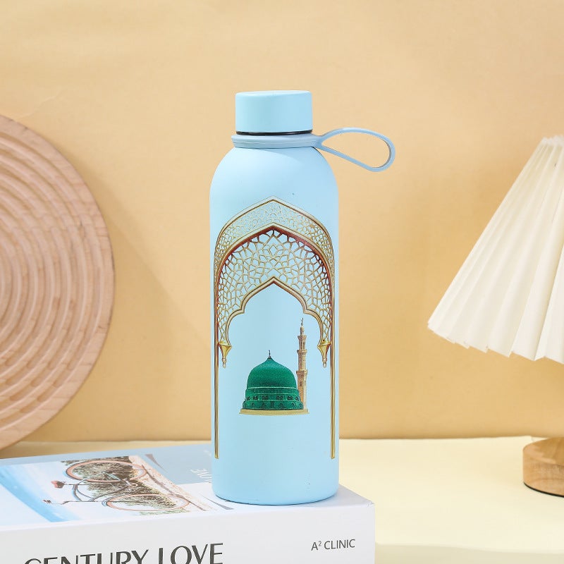 Cross-border hot-selling stainless steel insulated cup Saudi bestseller gift 3D printing portable handle hot and cold water cup - Image 1