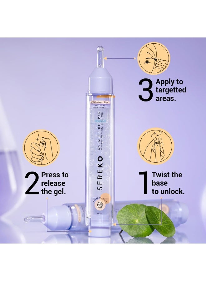 SEREKO Calming Gel Pen | Under Eye Gel Pen for Dark Circles, Puffiness & Stress Reduction | With Niacinamide & Cica | Brightens Tired Eyes | Suitable for Men & Women | 10ml - Image 4