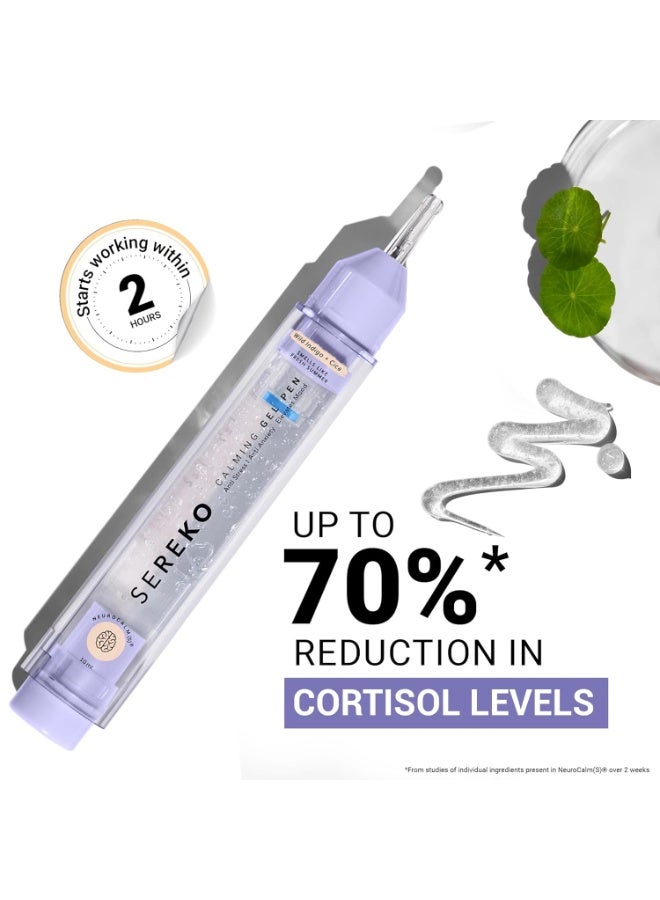 SEREKO Calming Gel Pen | Under Eye Gel Pen for Dark Circles, Puffiness & Stress Reduction | With Niacinamide & Cica | Brightens Tired Eyes | Suitable for Men & Women | 10ml - Image 3