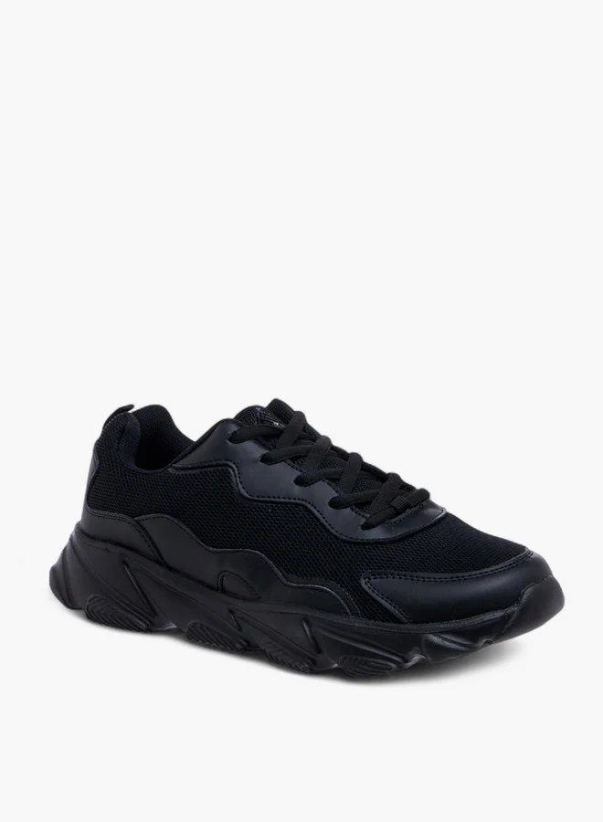 Oaklan by Shoexpress Panelled Lace-Up Sports Shoes